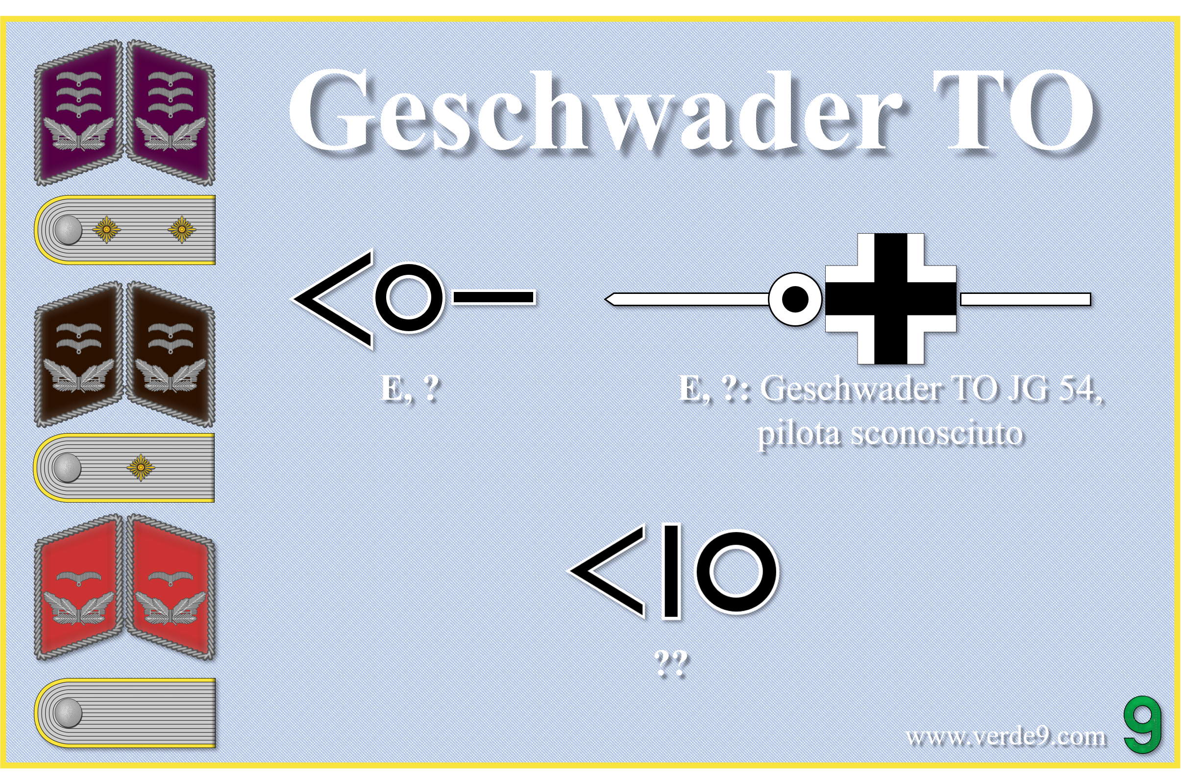 Simboli identificativi del Geschwader TO della Luftwaffe