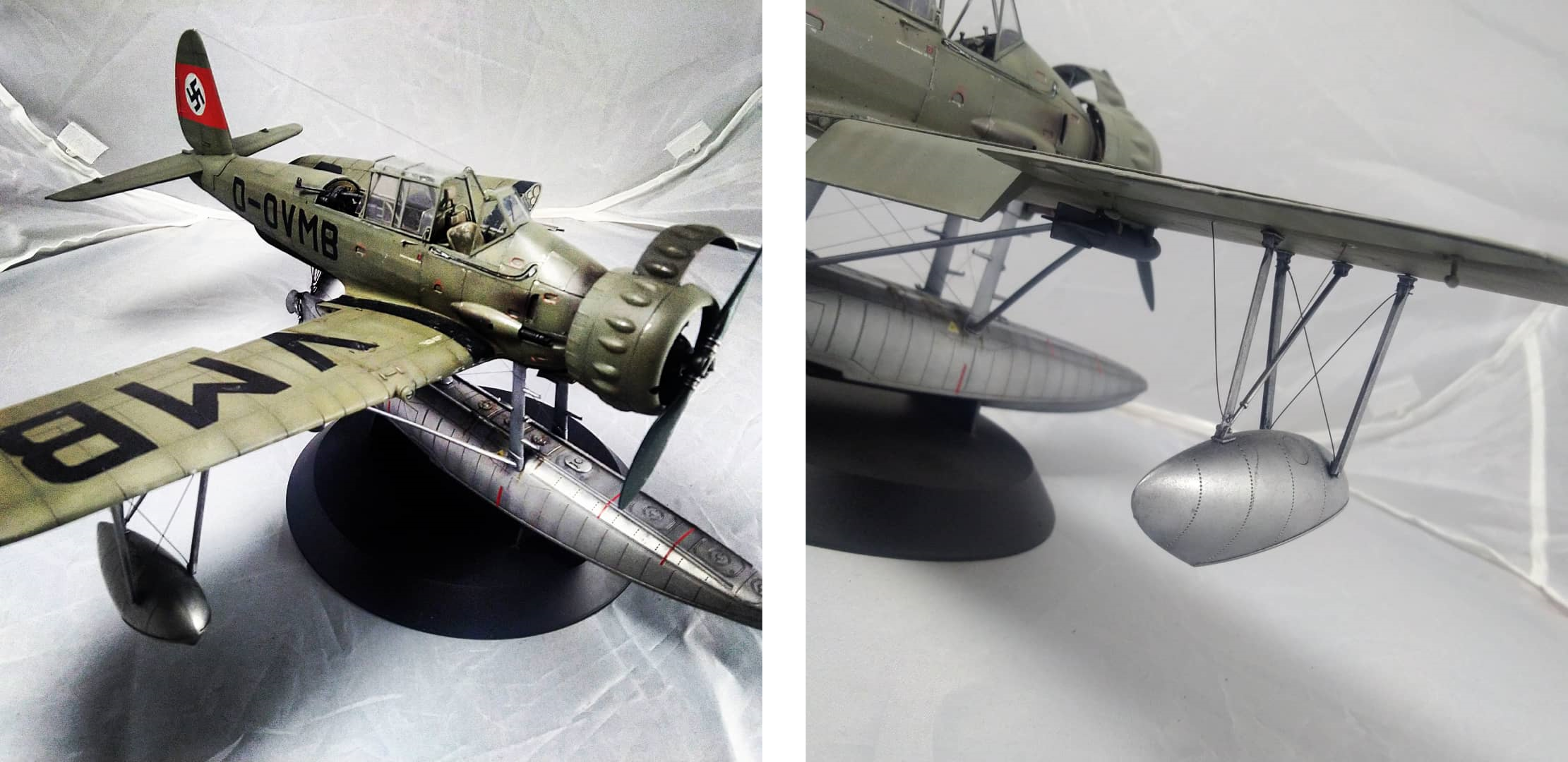 Questo modello di un Arado 196 realizzato da Federico Crestani mostra un ottimo esempio dello schema mimetico in questione.