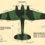 Schema mimetico vista superiore He 111 P H