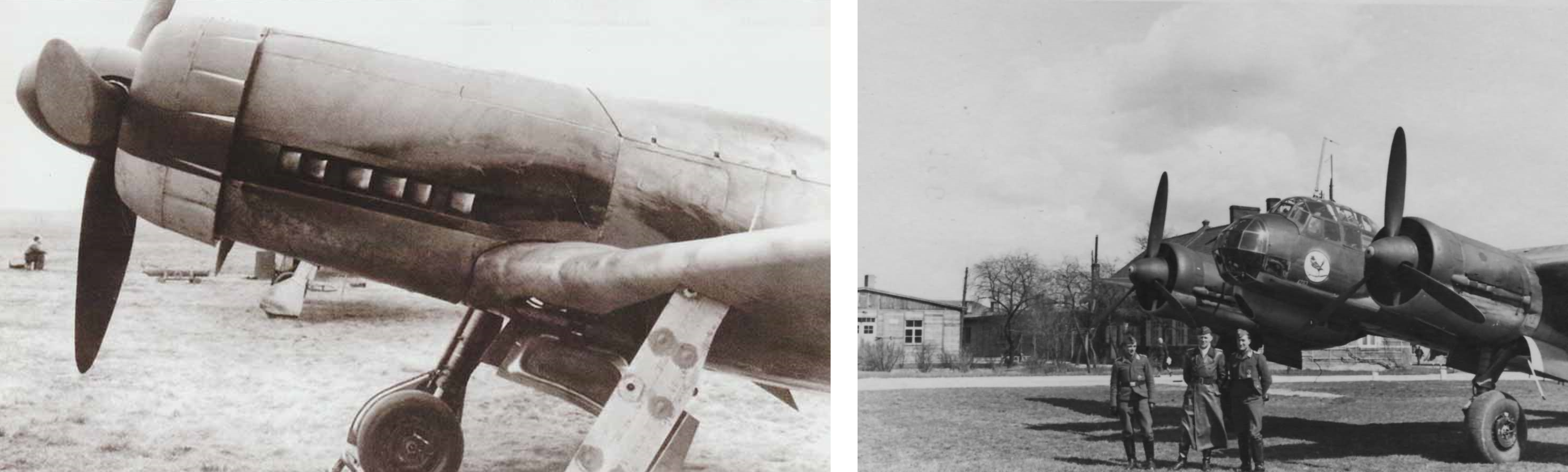 Comparison between the engine unit of the Focke-Wulf V29/U1 and a Junkers Ju 88 A belonged to II.KG3.
